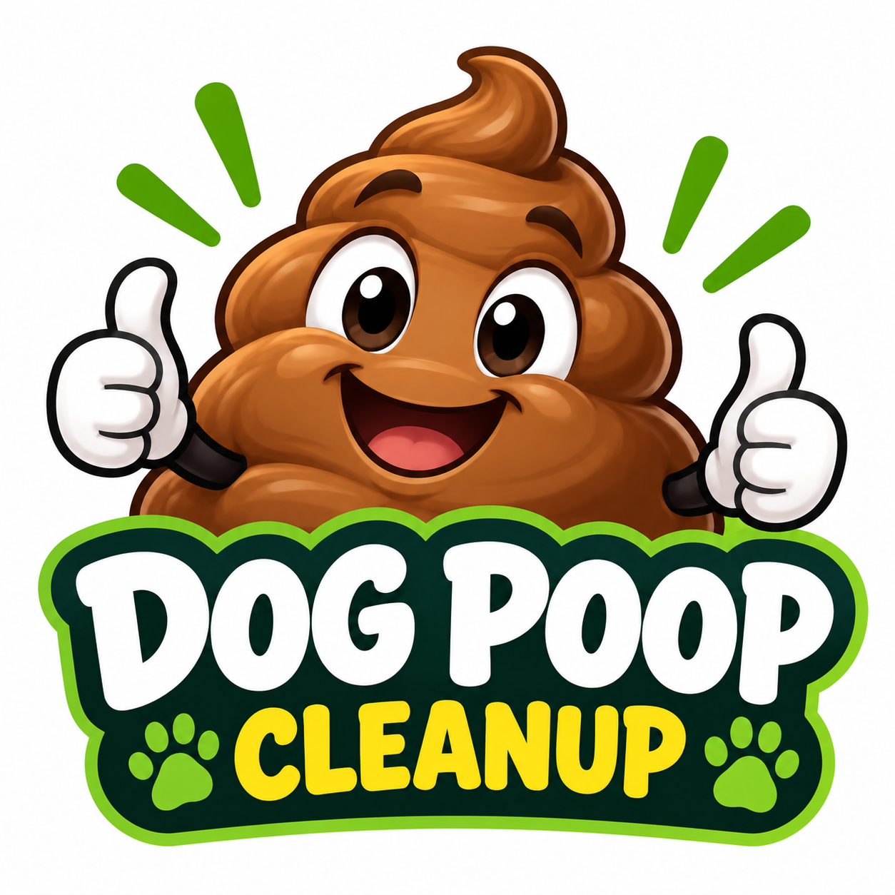Playful Dog Poop Cleanup graphic